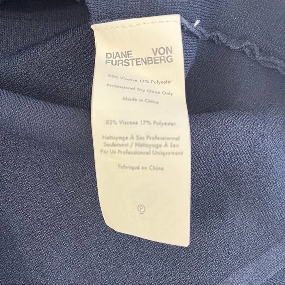 DIANNE Von Furstenberg Knit Wrap Top in Alexander‎ Navy size P - Picture 4 of 8